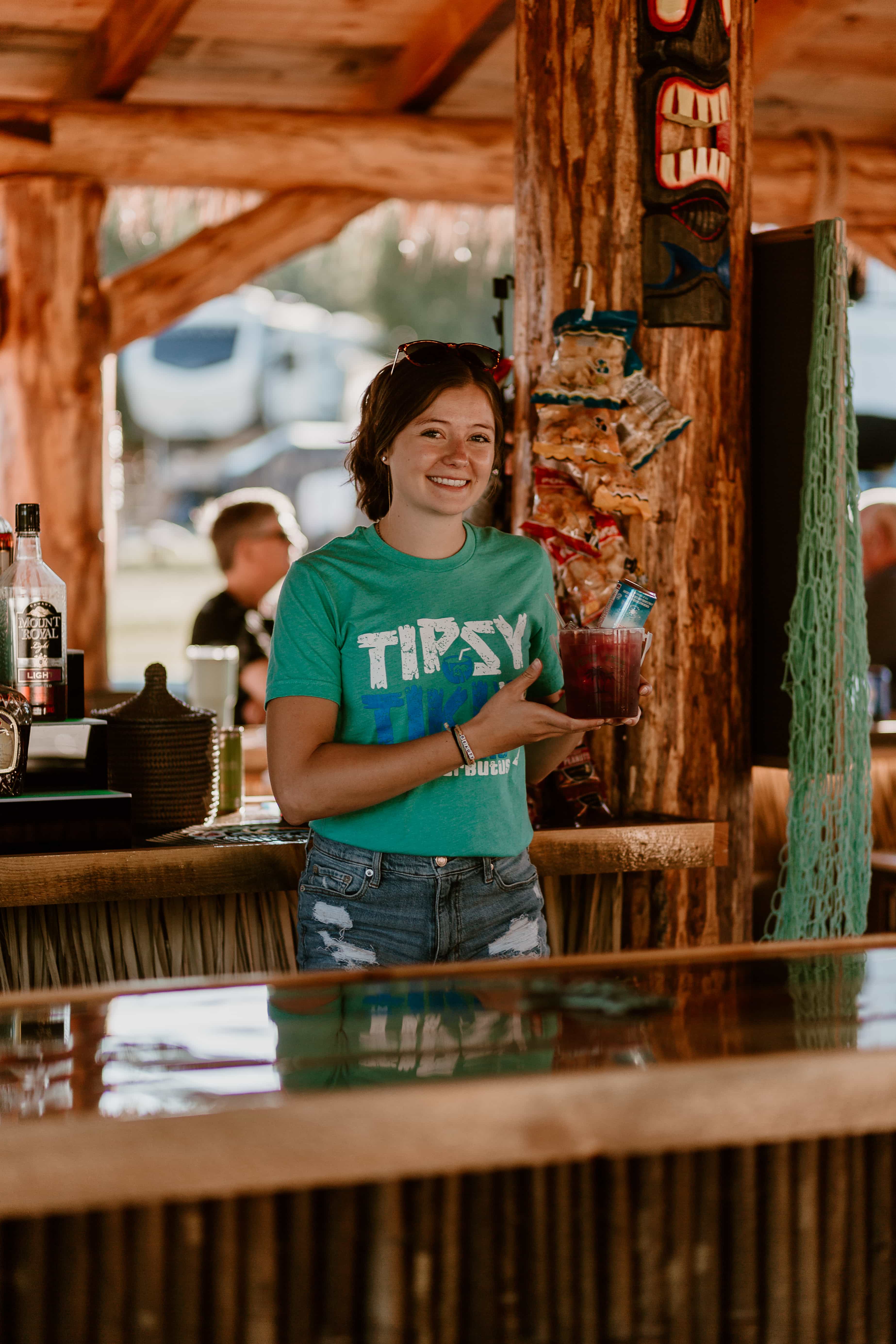 Bartender with Rum Bucket