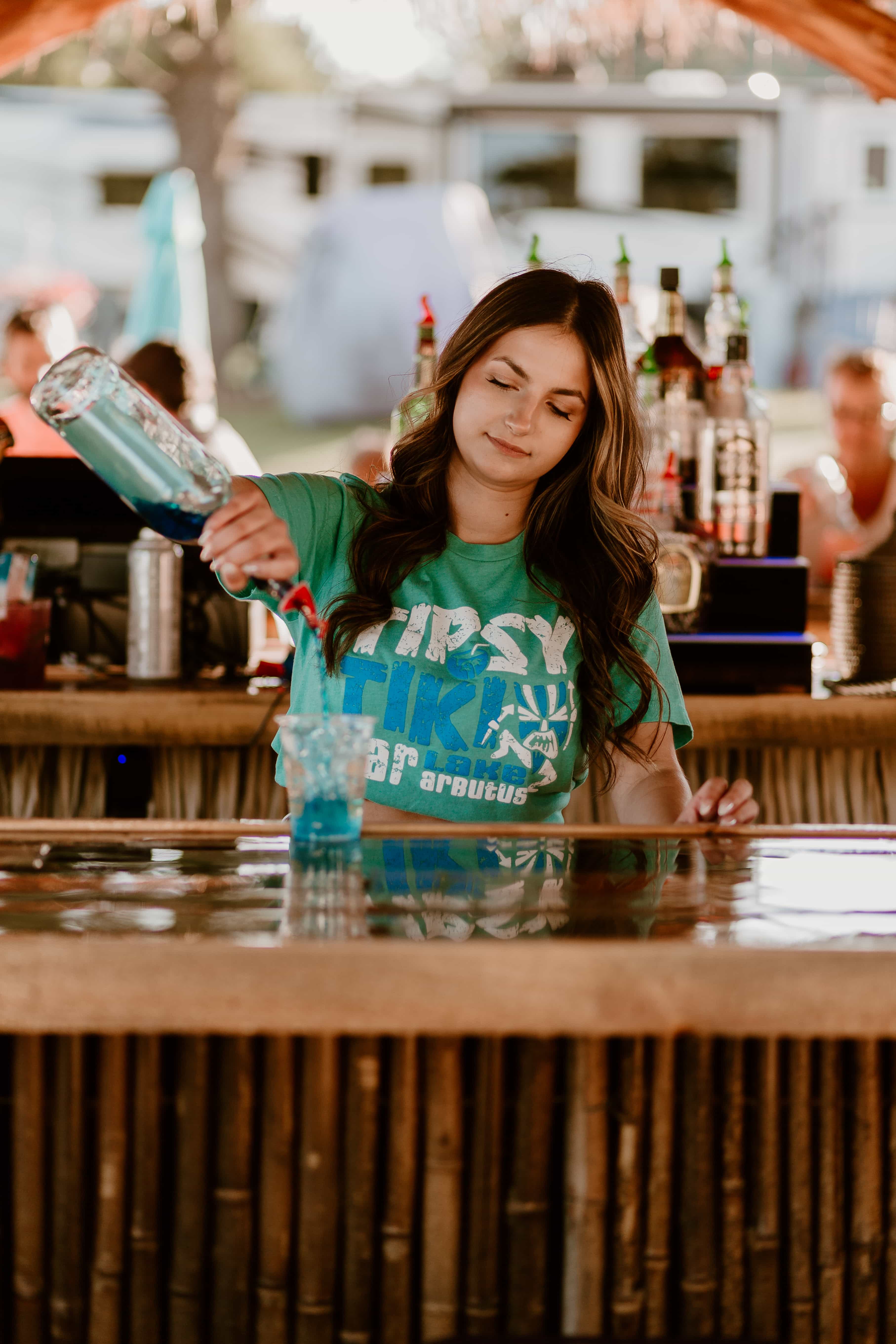 Pouring drinks