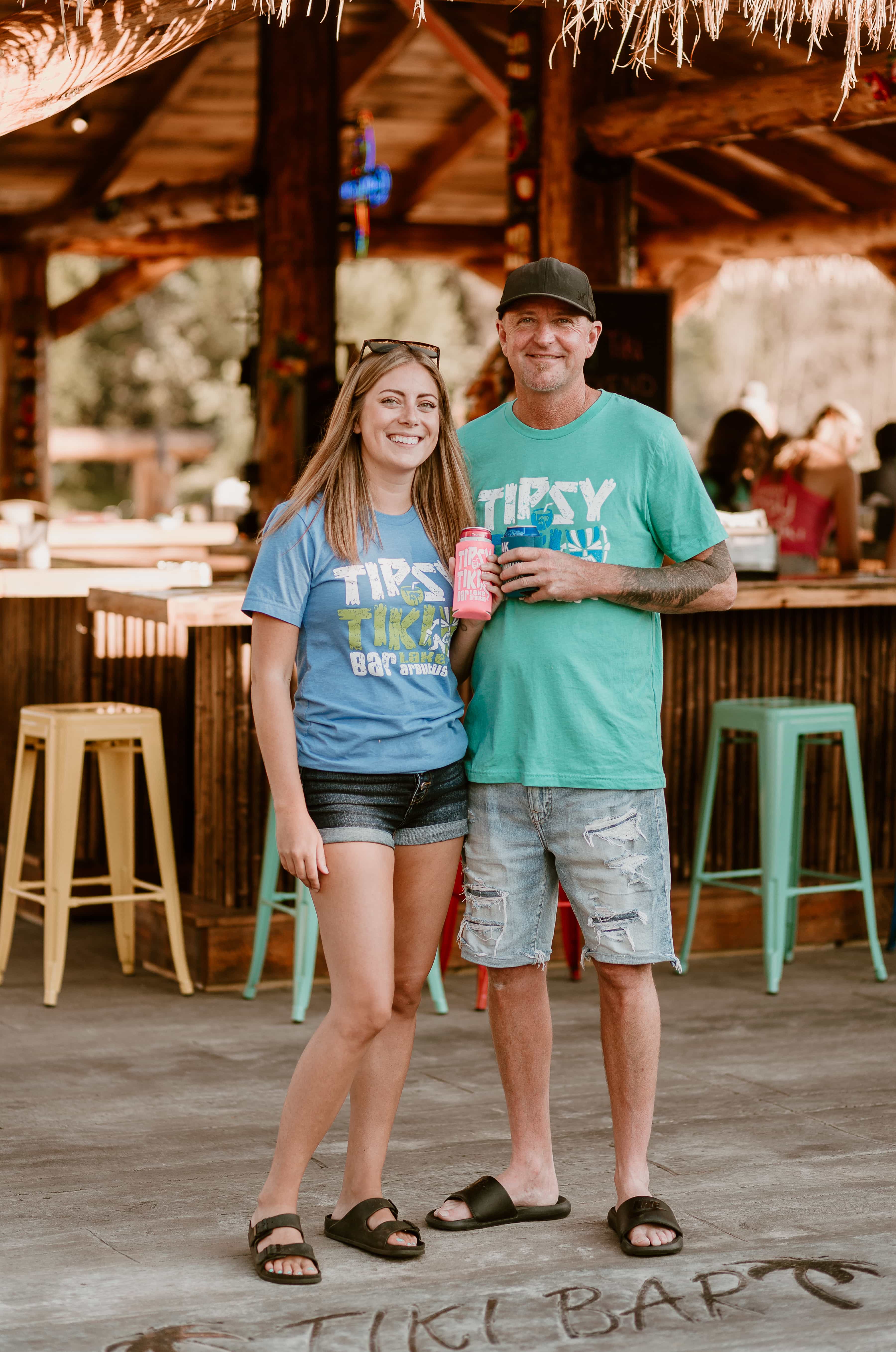 Couples having fun at the tiki
