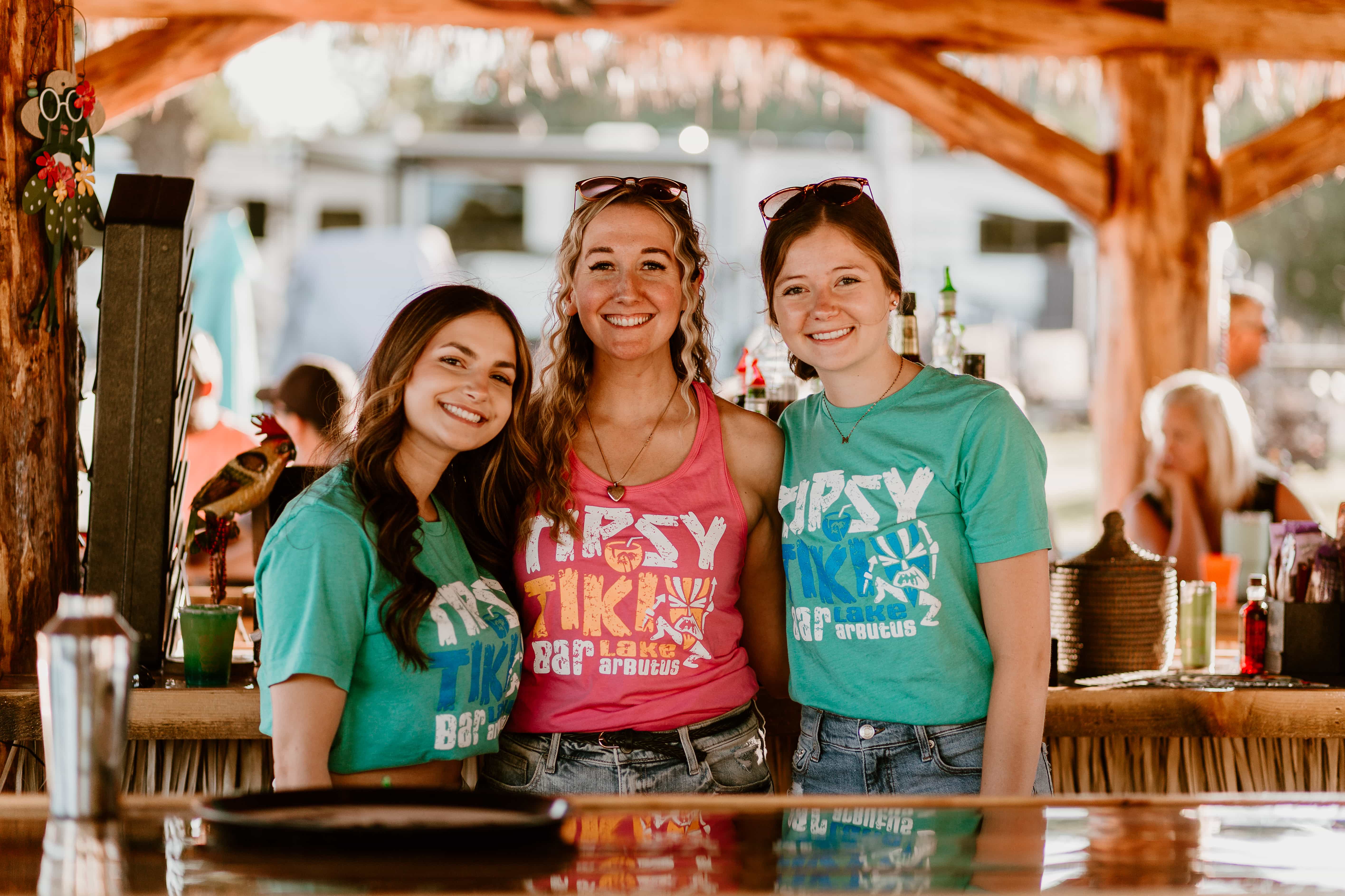 Tiki bar bartending crew